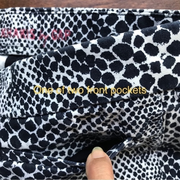 Gap Super Skinny Skimmer Khaki Navy and Snake Print Pants, Size 4 - Picture 5 of 10